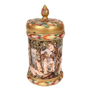 Capodimonte Porcelain Covered Vase