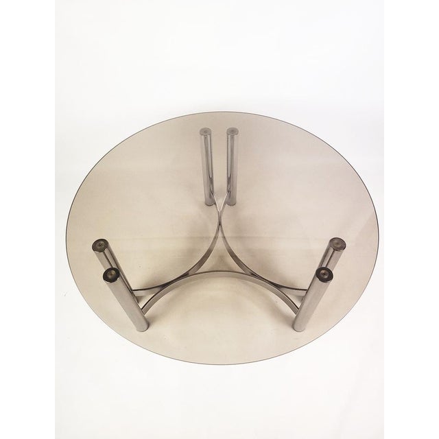 Vintage Coffee Table with Smoked Glass Top, 1970s For Sale - Image 9 of 18