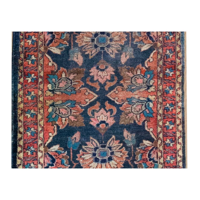 Blue Early 20th Century Persian Lilihan Rug For Sale - Image 8 of 15