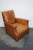 Vintage French Cognac-Colored Leather Club Chair, 1940s For Sale - Image 6 of 15