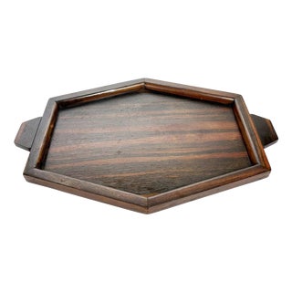 Art Deco Wooden Tray, France, 1940s For Sale