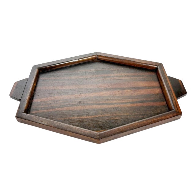 Art Deco Wooden Tray, France, 1940s For Sale