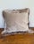 1990s Taupe Velveteen Pillow With Long Silky Fringe For Sale - Image 5 of 6
