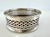 Vintage Mid Century Modern Silverplate Pierced Gallery Wine & Decanter Coaster With Wood Base For Sale - Image 4 of 7