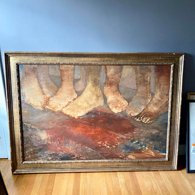 Vintage Stig E. Lindberg Oil Painting of Feet, 1961 Signed Framed For Sale - Image 15 of 18