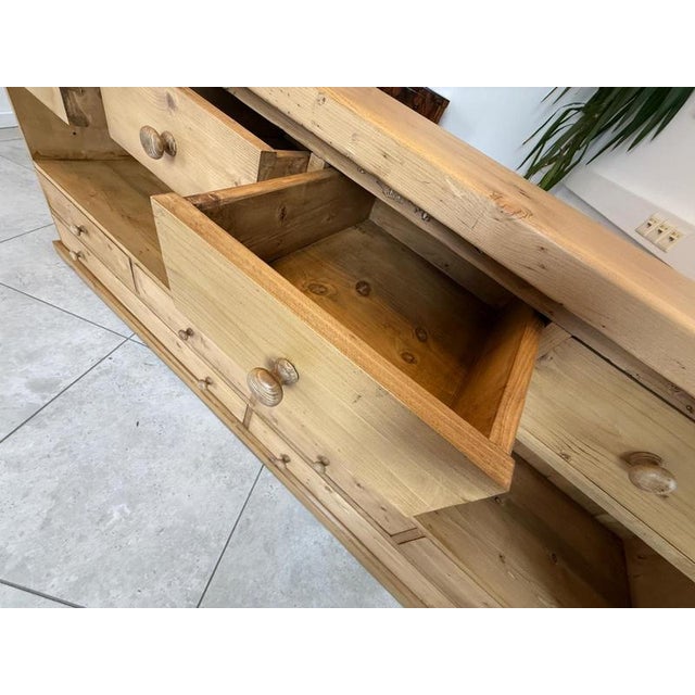 Rustic 12-Drawer Sideboard For Sale - Image 5 of 12