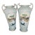 Antique Nippon Hand Painted Moriage Scenic Crane Vase Pair – 13” – Japan For Sale