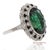Vintage Platinum 950 Milgrain Natural Diamond and Tourmaline Ring Metal Type: 950 Platinum Total Item Weight: 9.4 Grams...