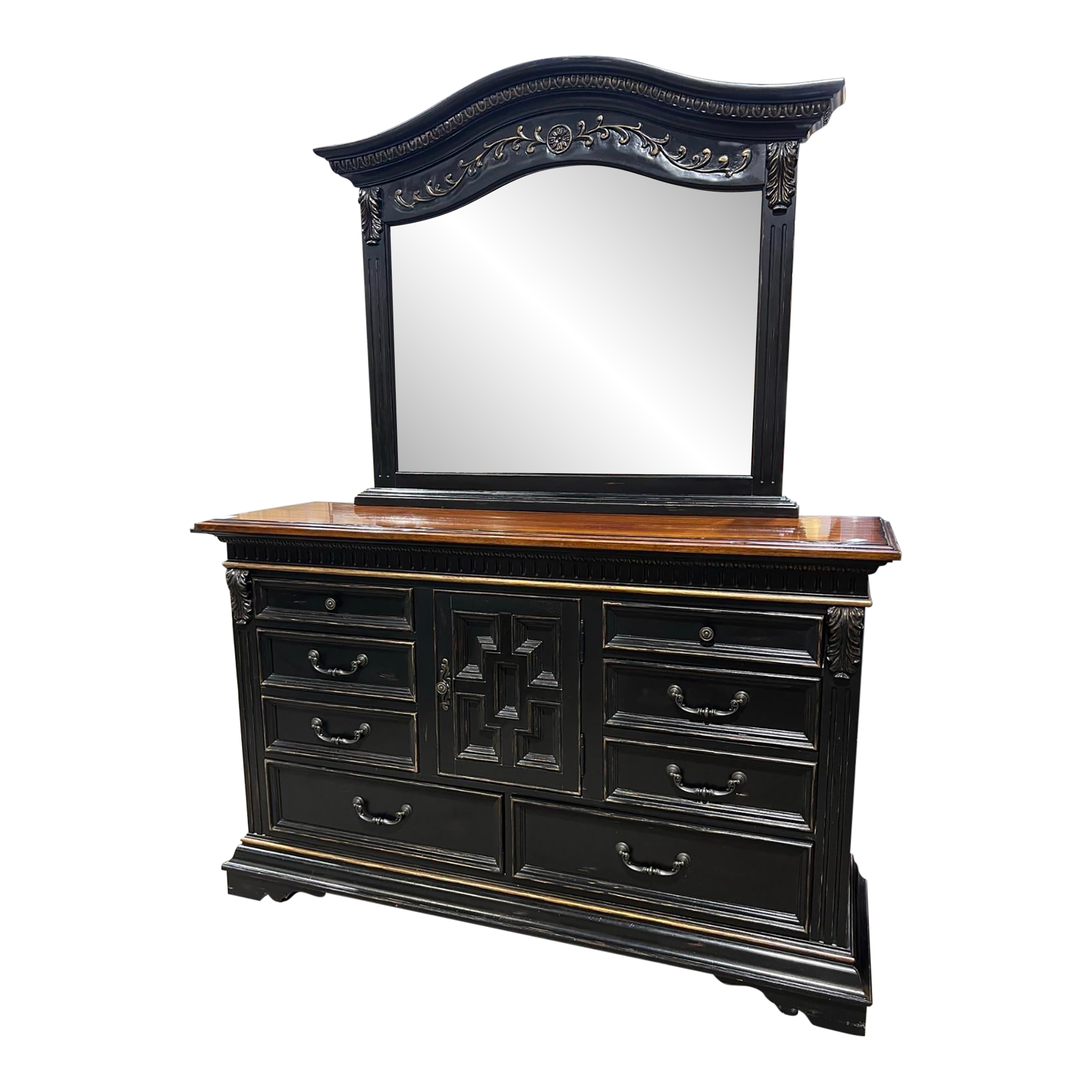 black gothic dresser A heavily carved ebonised oak Gothic dresser main image 0