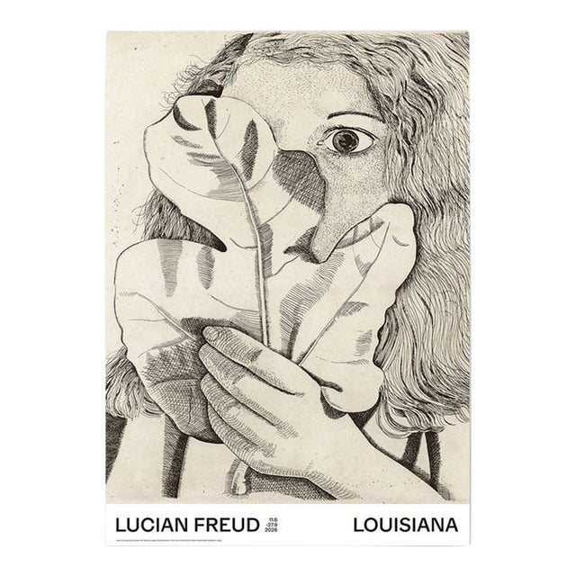 Lucian Freud Girl With a Fig Leaf Official Exhibition Poster For Sale