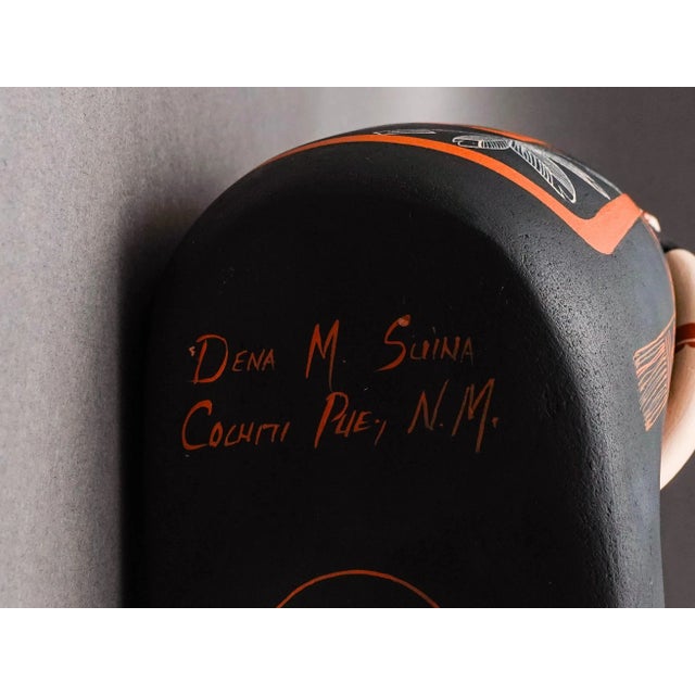 Black Mid 20th Century Dena Suina Cochiti Pueblo New Mexico Storyteller 30 Children Pottery Sculpture For Sale - Image 8 of 8