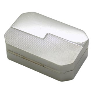 Vintage Italian Handmade Genuine Silver Codevilla Branded Pill Snuff Trinket Box, 1931 For Sale