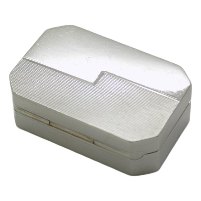Vintage Italian Handmade Genuine Silver Codevilla Branded Pill Snuff Trinket Box, 1931 For Sale