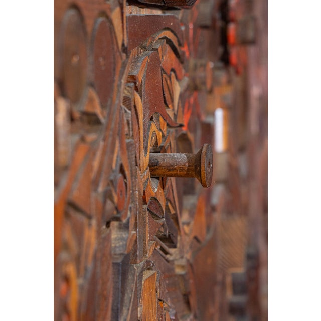 Large Mid-Century Abstract Wood Assemblage Wall Sculpture, 1960s For Sale - Image 13 of 16