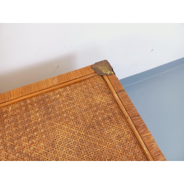 Vintage Trunk in Wood and Rattan, 1960s For Sale - Image 11 of 18