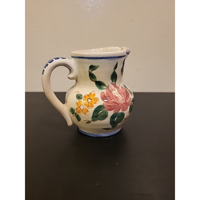 Mid-Century Modern 1940s Red Wing Pottery MCM Creamer Botanical For Sale - Image 3 of 12