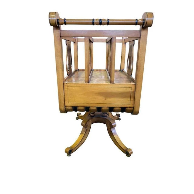 Regency Sheraton Style Newspaper Rack in Satinwood, 20th Century For Sale - Image 4 of 15