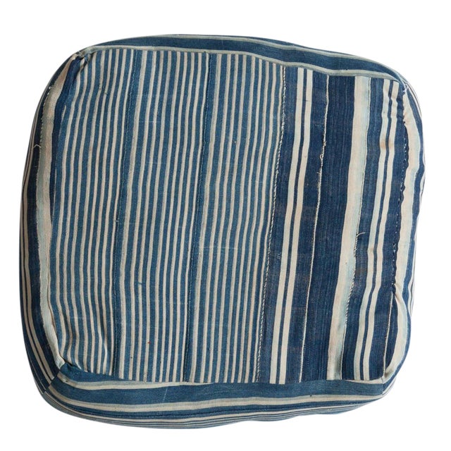 Vintage Light Blue Indigo Floor Pillow Chairish