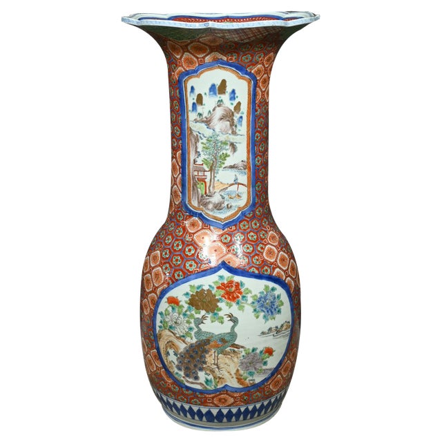 Antique Japanese Porcelain Vase For Sale