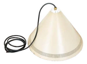 1960s Mid Century Modern Fog & Morup Pendant Light Cone Tan Jo Hammerborg Hanging