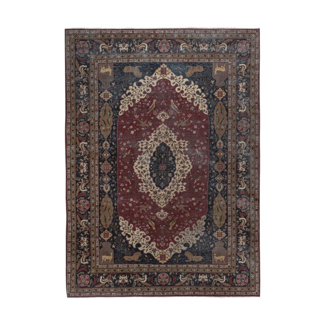 1960s Turkish Animal Pictorial Rug 8'10'' X 12'2'' For Sale - Image 13 of 13