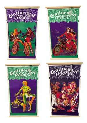 Advertising Posters, 1970s, Set of 4
