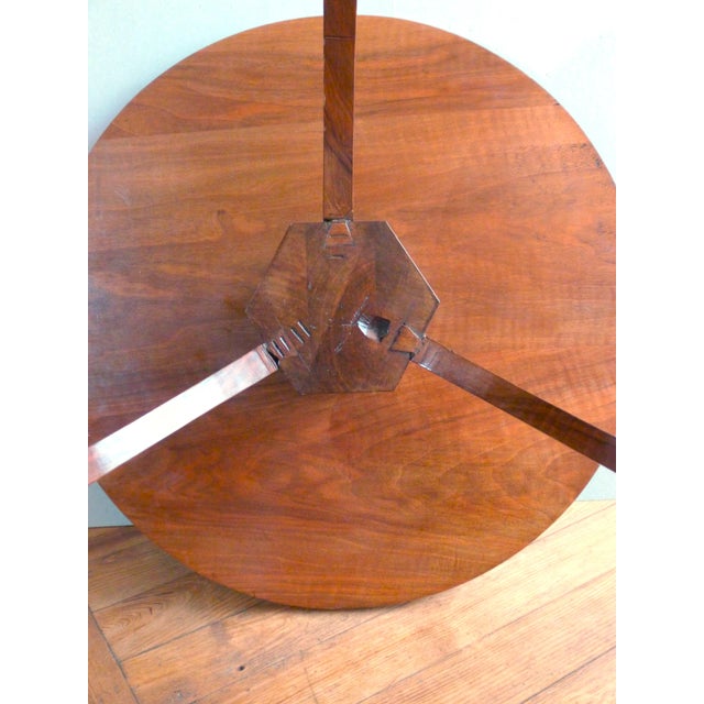 Wood Tripod Side Table in Walnut, 1930s-1940s For Sale - Image 7 of 8