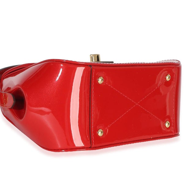 Red Monogram Vernis Pasadena Shoulder Bag For Sale In New York - Image 6 of 9