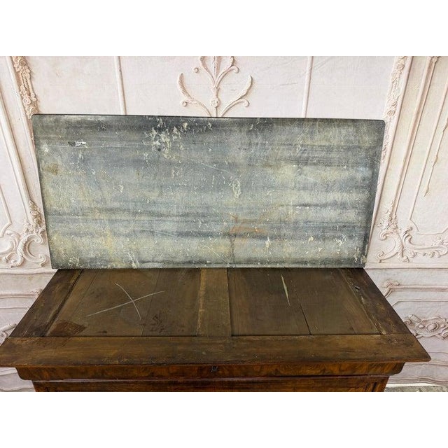 Antique French Louis Philippe Burl Walnut Commode-Marble Top For Sale - Image 10 of 15