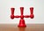 Mid-Century Modern Mid-Century Modern Red Wooden Candleholder from Aarikka, Finland, 1960s, Set of 3 For Sale - Image 3 of 18