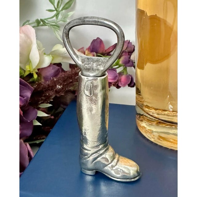 Early 20th Century Sterling Silver Cork Screw Equestrian Silver Cork Screw Bottle Opener For Sale - Image 4 of 8