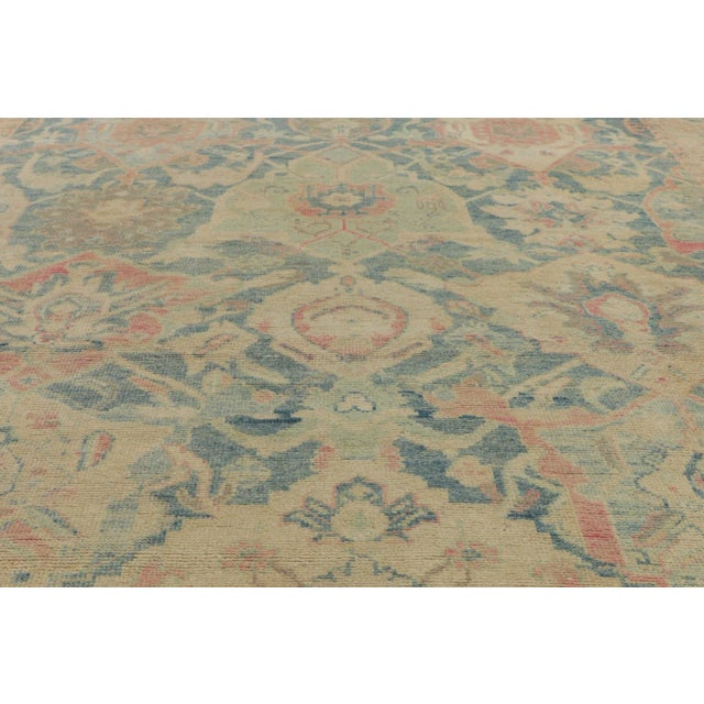 Vintage Pastel Colorful Oushak Rug - 9'00 X 12'06 For Sale - Image 4 of 11