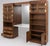 1970s Campaign Vintage Henredon Oak Wall Unit With Marble Counter and Mirrored Cabinets For Sale - Image 11 of 12