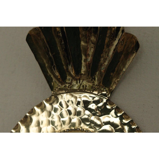 Mid-Century Swedish Hammered Brass Sconces by Sonja Nashult, 1957, Set of 2 For Sale - Image 6 of 16