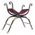 French Stool in Wrought Iron For Sale