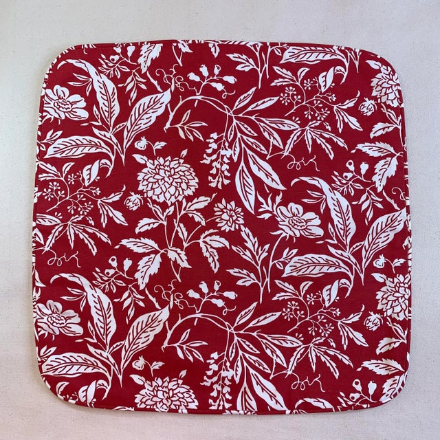 Contemporary Premier Prints MM Designs Red & White Botanical Floral Leaf Pillow Covers- Pair For Sale - Image 3 of 6