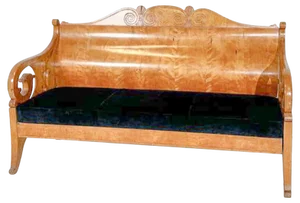 Bench in Birch Veneer, Russia, Early 19th Century