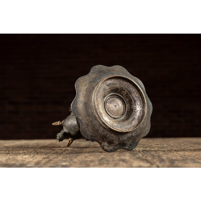 Metal 19th Century Victorian Figural Horse-Head Kerosene Smoking Stand & Cigar Lighter For Sale - Image 7 of 8