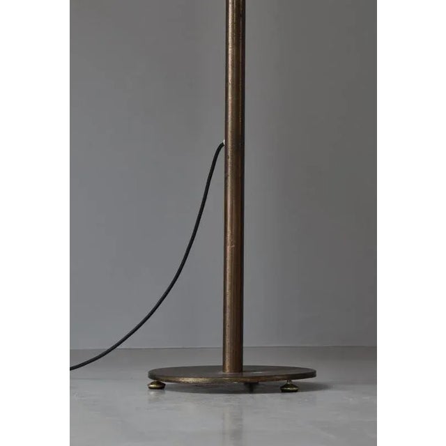 Large Danish Modern Floor Lamps in Patinated Brass by Kay Kørbing, 1960s, Set of 2 For Sale - Image 10 of 18