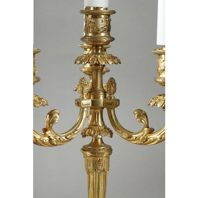 Louis XVI Candelabra in Gilt Bronze, 1900s, Set of 2 For Sale - Image 16 of 18