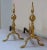 Early 19th Century brass andirons. Great pair of antique Victorian andirons for your home!