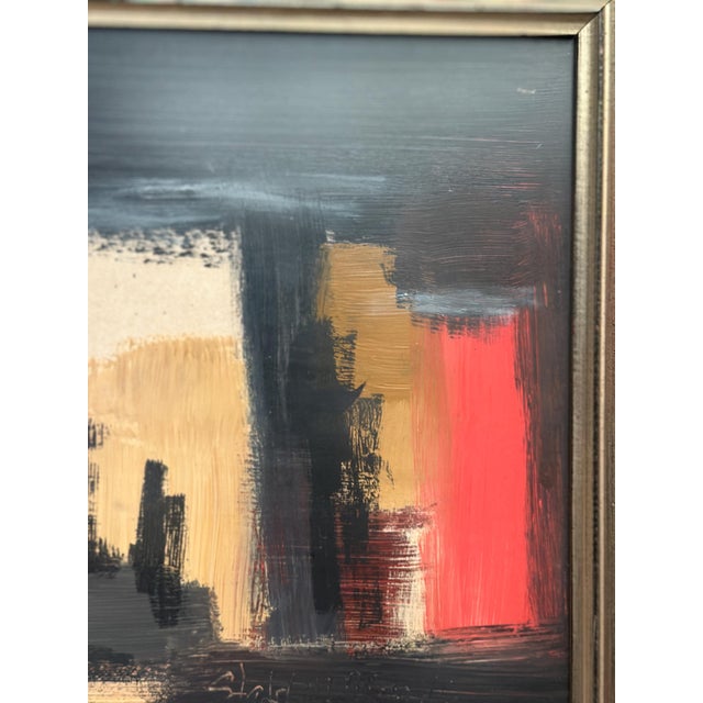 Mid 20th Century R. Adiels, Abstract Composition, 1950s, Acrylic, Framed For Sale - Image 5 of 11