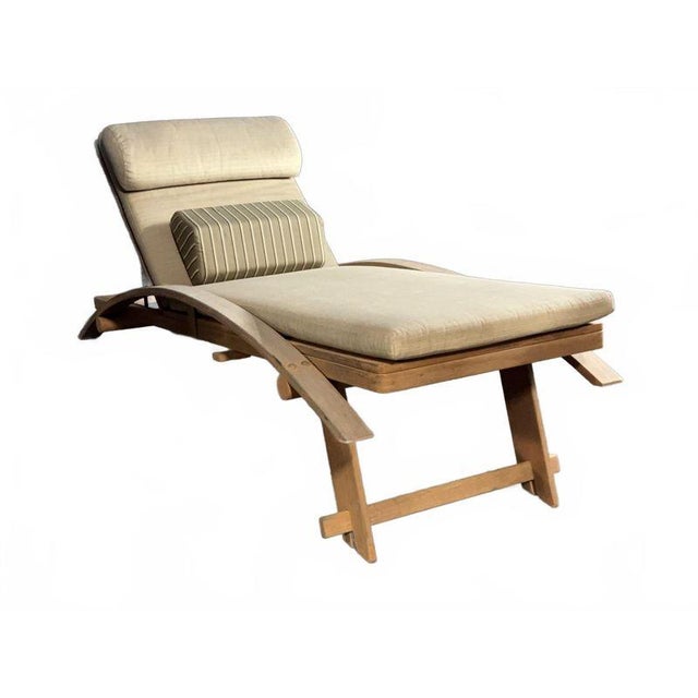 Sundeck Stacking Adjustable Chaise, designed by John Munford for Summit. )Inspired by classic British campaign furniture...