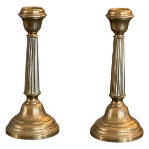 Pair of 19th Century Brass Candlesticks
