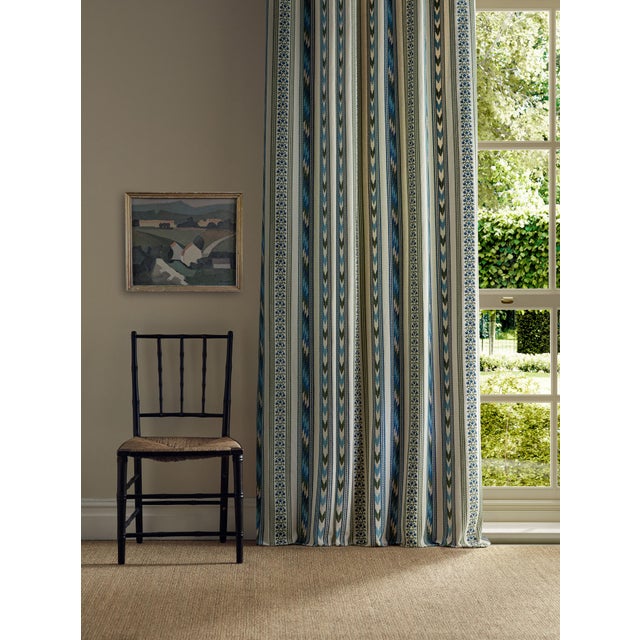 Named after Morris & Co. historic premises at 26 Queen Square Bloomsbury Stripe features an embroidered floral stripe...