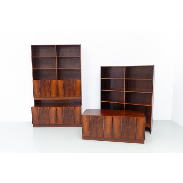 Wood Large Modern Danish Rosewood Bookcase, 1970s For Sale - Image 7 of 18