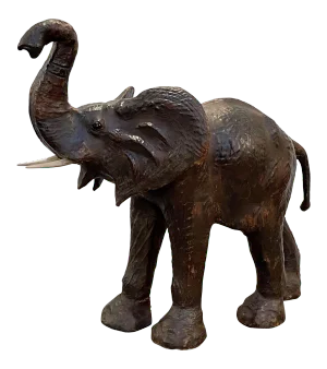 Large Leather Model of an Elephant from England