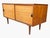 Restored 1960s Danish Modern Teak Cabinet With Sliding Doors and Tapered Legs For Sale - Image 4 of 14
