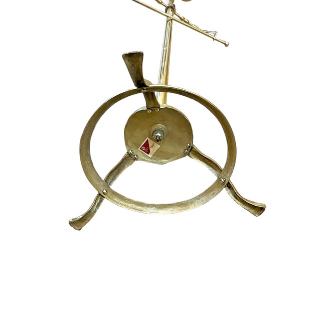Mid 20th Century Brass Adjustable Valet Coat Rack With Paw Feet For Sale - Image 12 of 17