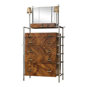 1990s A Faux Bois and Trompe l'Oeil Gentleman's Dresser by Alpha Workshop, Nyc